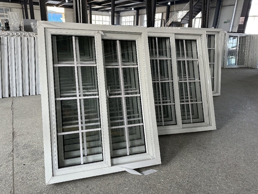 Στρώσιμο διπλό παράθυρο Upvc οριζόντια σπρώξιμο-πέρνα ηχομόνωση PVC παράθυρα Στρώσιμη πόρτα